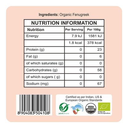 24 Mantra Organic Fenugreek Seeds - 100 gm