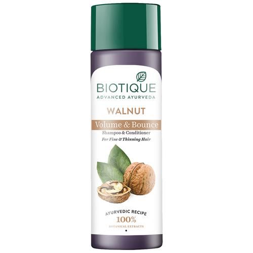 Biotique Advanced Ayurveda Bio Walnut Bark Volumizing Shampoo For Fine & Thinning Hair - 120 ml