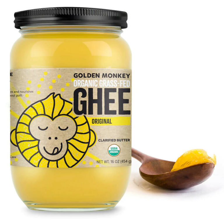 Sri Sri Tattva USA Golden Monkey Ghee (Clarified Butter) | Pure organic ghee, traditionally-churned, chemical-free - 454 gm