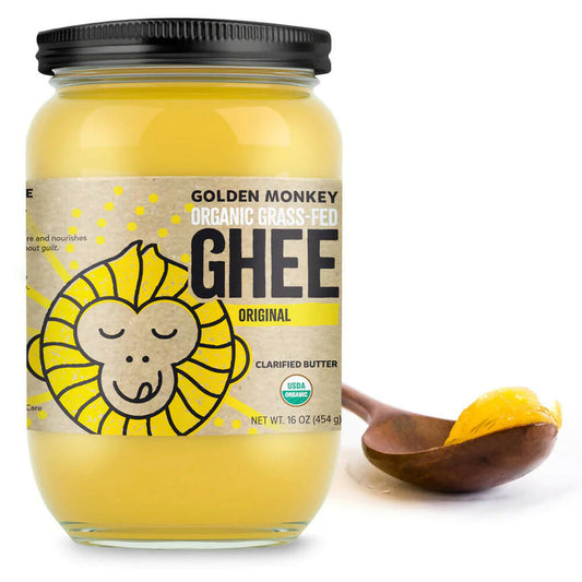 Sri Sri Tattva USA Golden Monkey Ghee (Clarified Butter) | Pure organic ghee, traditionally-churned, chemical-free - 454 gm