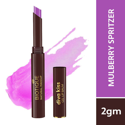 Biotique Diva Kiss Gel Lip Balm - Mulberry Spritzer - 2 gm