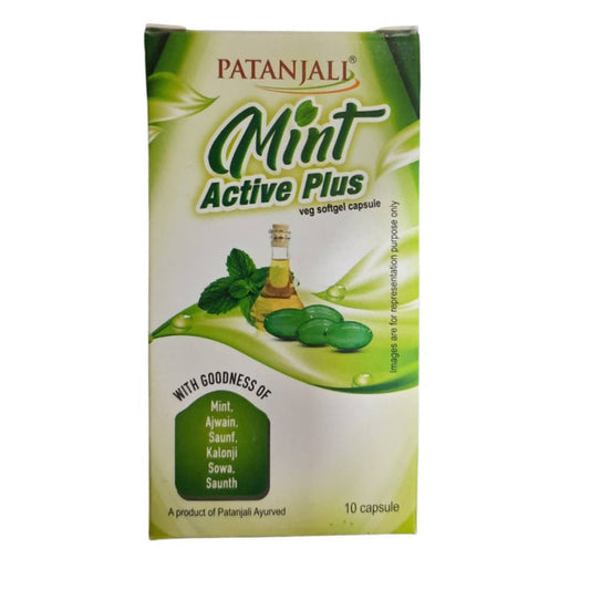 Patanjali Mint Active Plus veg Softgel Capsules - 10 caps
