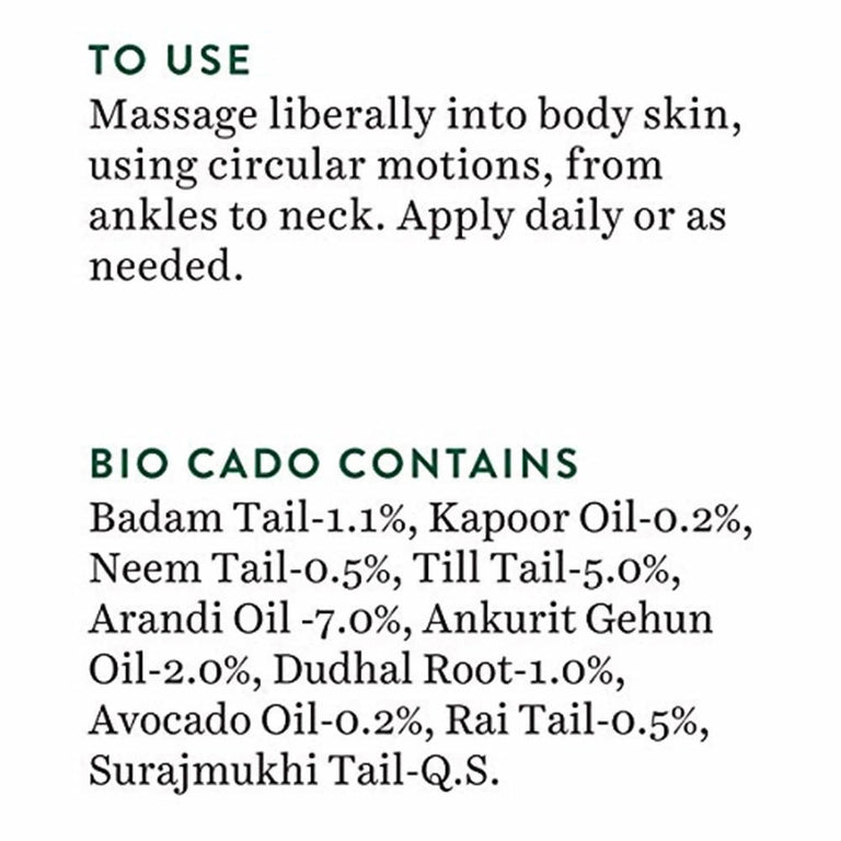Biotique Advanced Ayurveda Bio Avocado Stress Relief Body Massage Oil - 200 ml