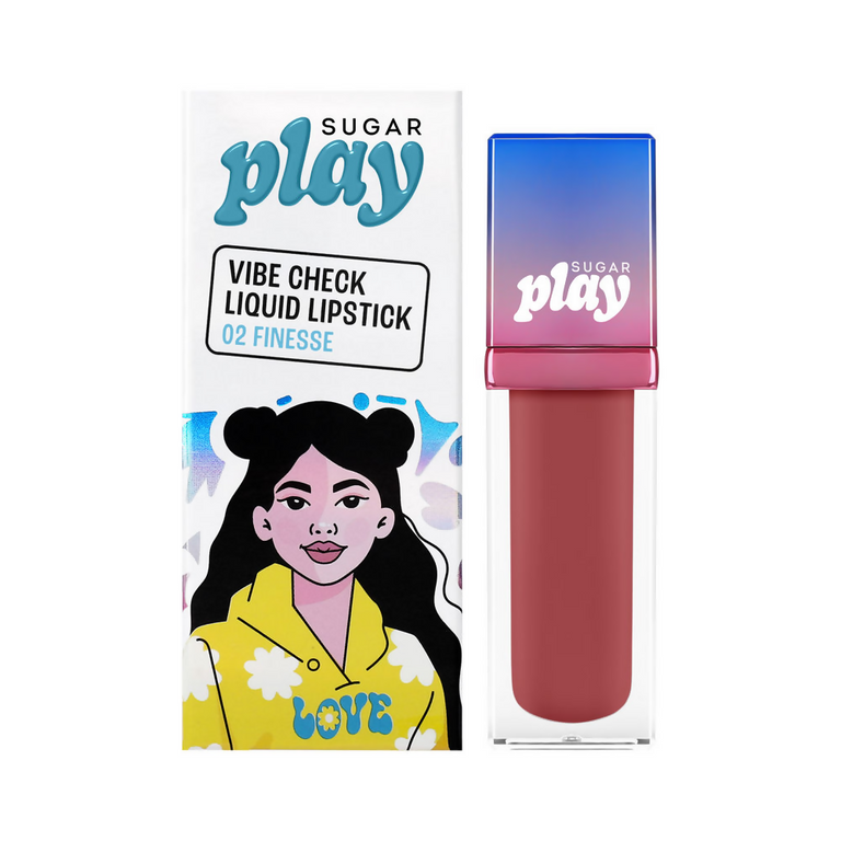 Sugar Play Vibe Check Liquid Lipstick - 02 Finesse - 4.5 ml