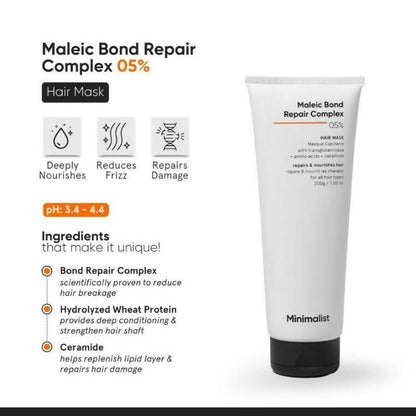 Minimalist Maleic Bond Repair Complex 5% Hair Mask - 200 gm