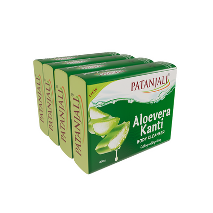 Patanjali Aloevera Kanti Body Cleanser - Pack of 4 - 150 gm