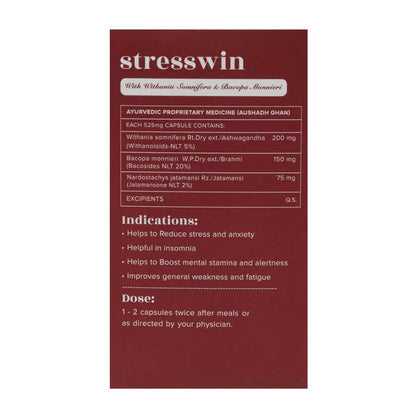 Baidyanath Jhansi Ayurvedant Stresswin Capsules - 60 caps