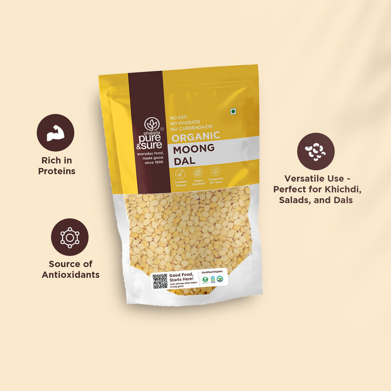 Pure & Sure Organic Moong Dal - 500 gm