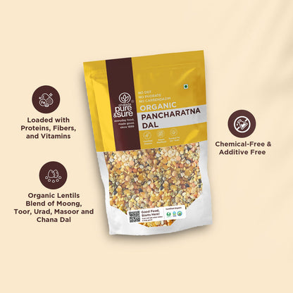 Pure & Sure Organic Pancharatna Dal - 500 gm