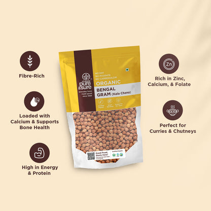 Pure & Sure Organic Bengal Gram - 500 gm