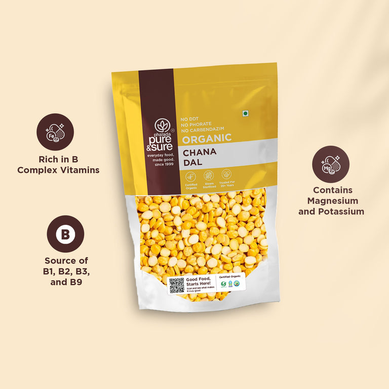 Pure & Sure Organic Chana Dal - 500 gm