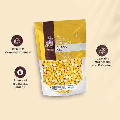 Pure & Sure Organic Chana Dal - 500 gm
