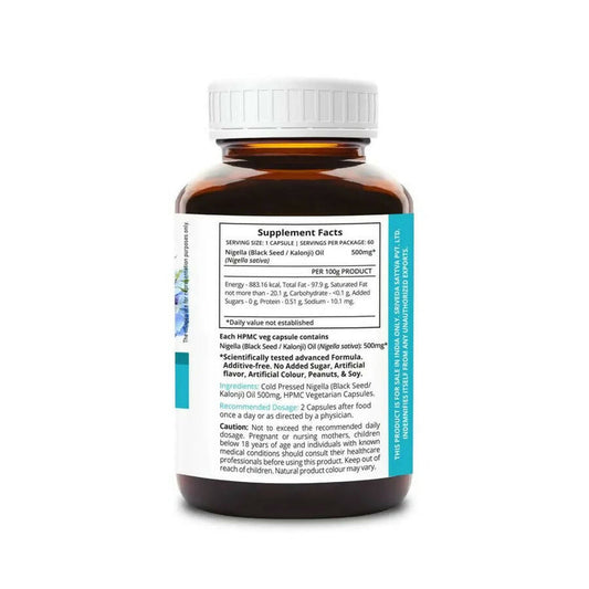 Sri Sri Tattva Supasupp Nigella Oil Capsules - 60 caps