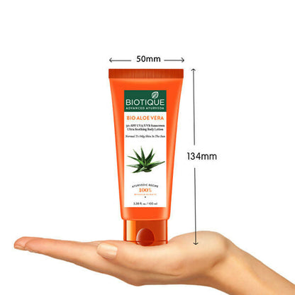 Biotique Bio Aloe Vera 30+ SPF Sunscreen Ultra Soothing Body Lotion - 50 ml