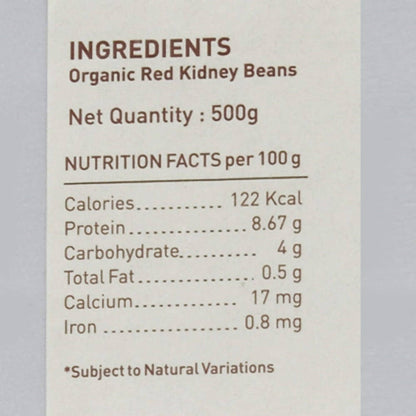 Pure & Sure Rajma / Kidney Beans Traditional Organic Pulses - 500 ml