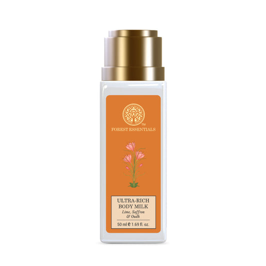 Forest Essentials Ultra-Rich Body Milk Lime Saffron & Oudh - 50 ml