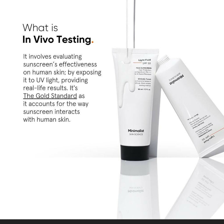 Minimalist Light Fluid Face Sunscreen with SPF 50 PA++++ - Lightweight, Water & Sweat Resistant - 50 ml