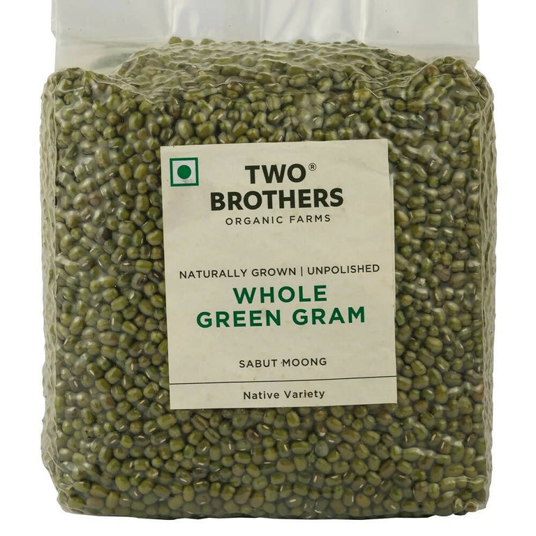 Two Brothers Organic Farms Whole Green Gram Moong - 1 kg