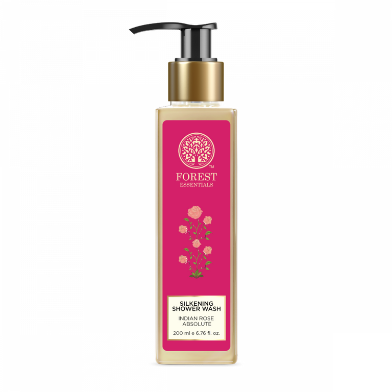 Forest Essentials Travel Size Silkening Shower Wash Indian Rose Absolute - 50 ml