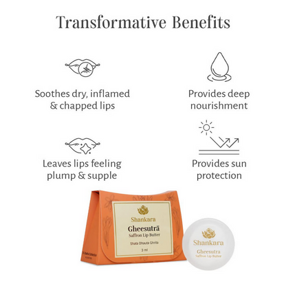Shankara by Sri Sri Tattva Gheesutra Saffron Lip Butter - 3 ml
