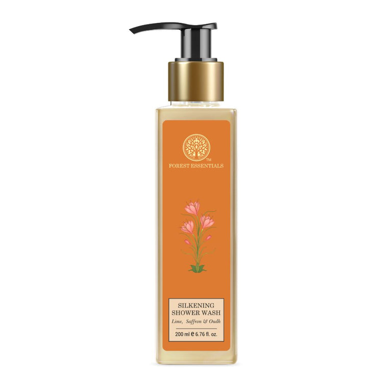 Forest Essentials Silkening Shower Wash Lime Saffron & Oudh - 50 ml