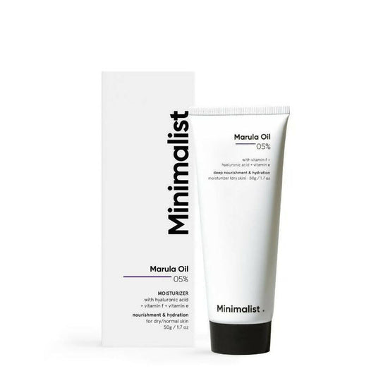 Minimalist 5% Marula Oil Moisturizer With Hyaluronic Acid & Vitamin F & E - 50 gm