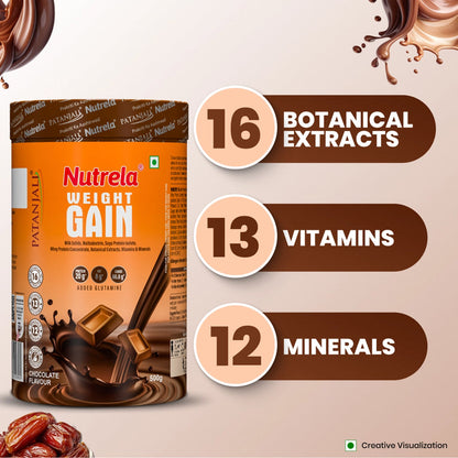 Patanjali Nutrela Weight Gain Chocolate Flavour - 500 gm