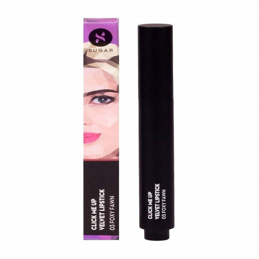 Sugar Click Me Up Velvet Lipstick - Foxy Fawn (Burnt Red Brown Nude/Rusty Nude)