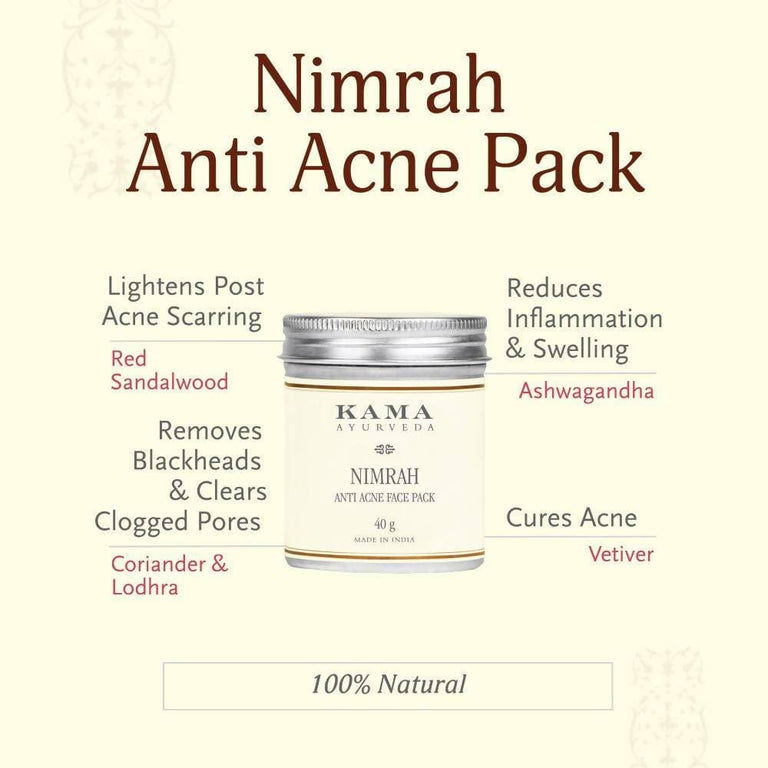 Kama Ayurveda Nimrah Anti Acne Face Pack - 40 gm