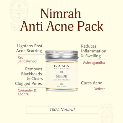 Kama Ayurveda Nimrah Anti Acne Face Pack - 40 gm