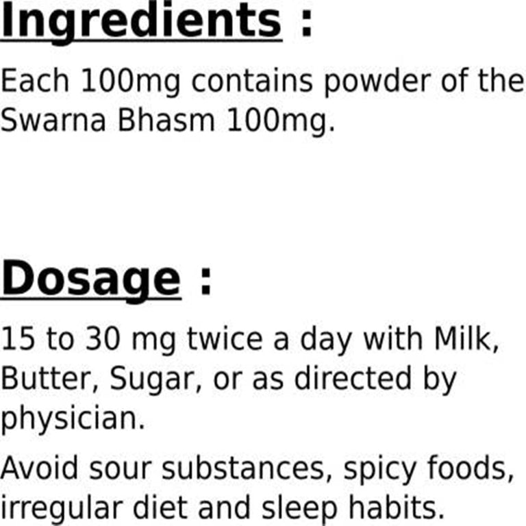 Dabur Swarna Bhasma - 500 mg