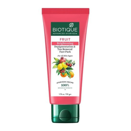 Biotique Advanced Ayurveda Fruit Brightening Depigmentation & Tan Removal Face Pack - 50 gm