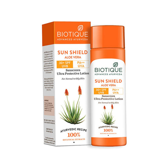 Biotique Advanced Ayurveda Bio Aloe Vera 30+SPF UVA/UVB Sunscreen Ultra Soothing Face Cream/Lotion - 50 gm