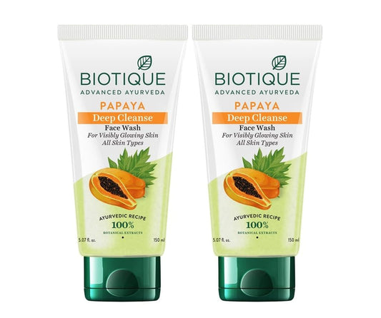 Biotique Bio Papaya Visibly Flawless Skin Face Wash - Pack of 1 - 150 ml