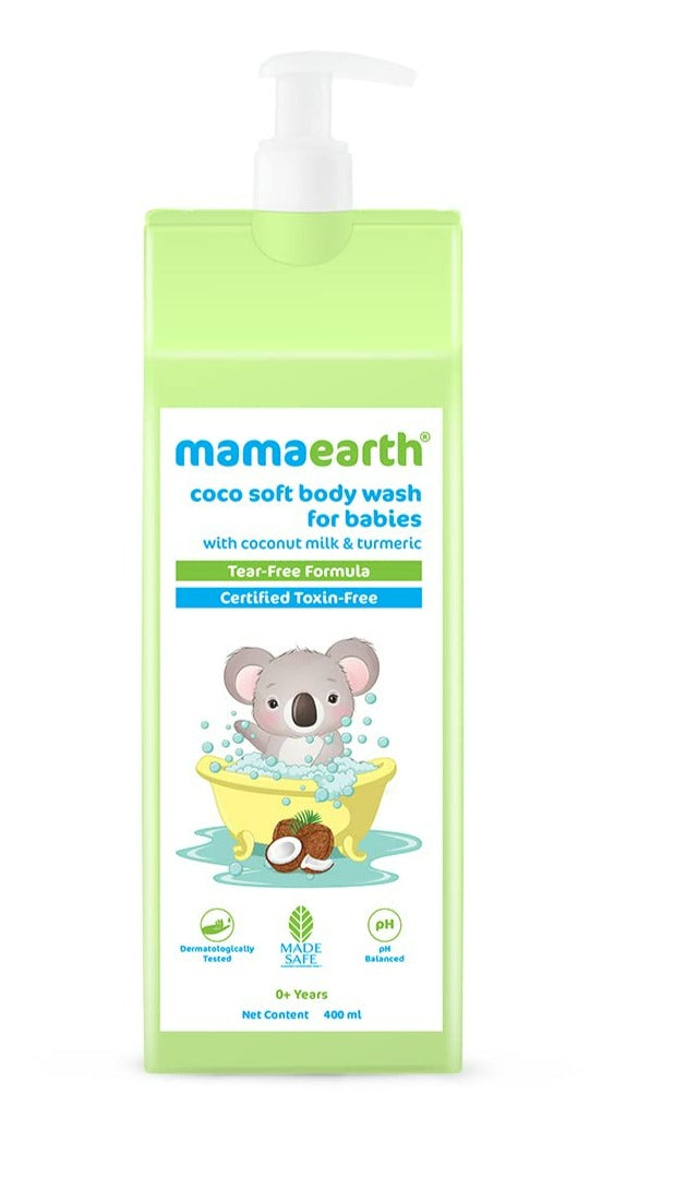 Mamaearth Milky Soft Baby Body Wash For Tear-Free Formula & Gently Cleanses Skin - 400 ml