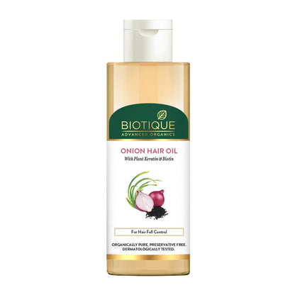 Biotique Advanced Organics Onion Black Seed No-Sticky No-Greasy Hair Oil - 200 ml