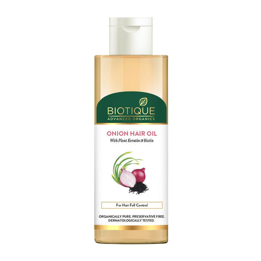 Biotique Advanced Organics Onion Black Seed No-Sticky No-Greasy Hair Oil - 200 ml