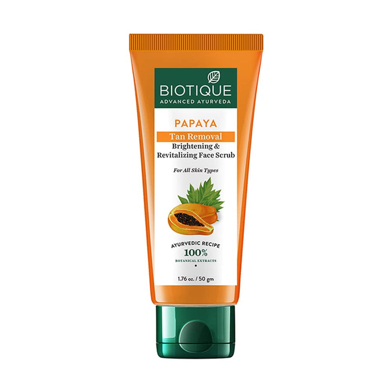 Biotique Bio Papaya Revitalizing Tan-Removal Scrub - 50 gm