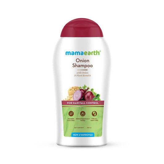 Mamaearth Onion Shampoo with Onion & Plant Keratin For Hair Fall Control - 100 ml