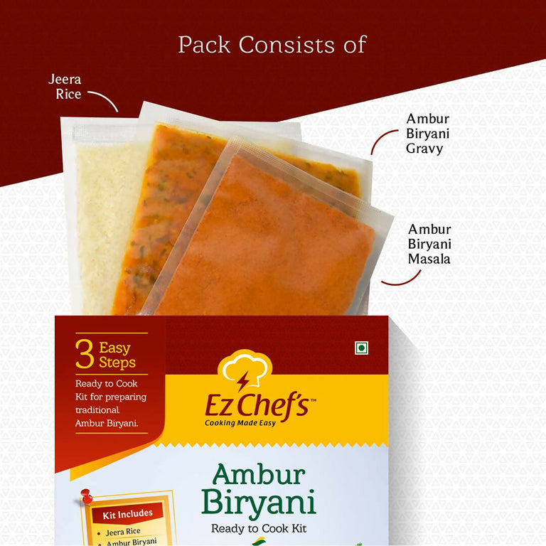 Ez Chef's Ambur Biryani Kit - Ambur's Famous Biryani - 305 gm - Pack of 2