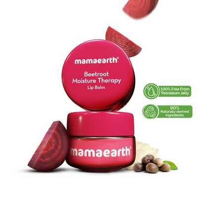 Mamaearth Beetroot Moisture Therapy Lip Balm with Beetroot & Hyaluronic Acid For Dry & Chapped Lips - 15 gm