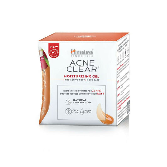Himalaya Herbals Acne Clear+ Moisturizing Gel with Natural Salicylic Acid For Active Acne & Oily Skin - 50 ml