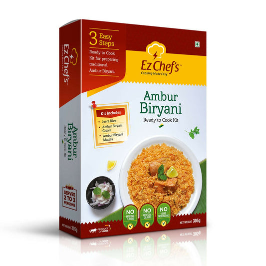 Ez Chef's Ambur Biryani Kit - Ambur's Famous Biryani - 305 gm - Pack of 2