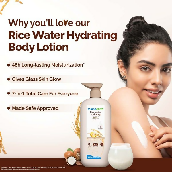 Mamaearth Rice Water Hydrating Body Lotion - 400 ml