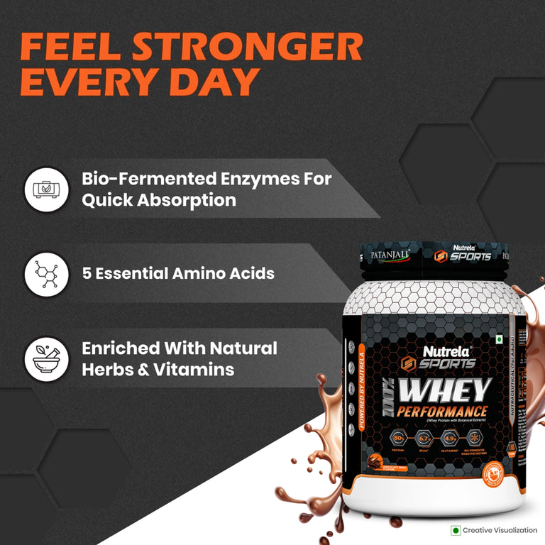 Patanjali Nutrela Sports Whey Performance (Choc-irish) - 1 kg