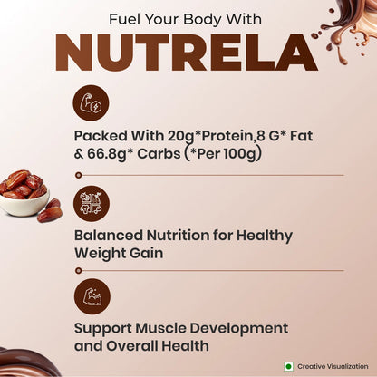 Patanjali Nutrela Weight Gain Chocolate Flavour - 500 gm