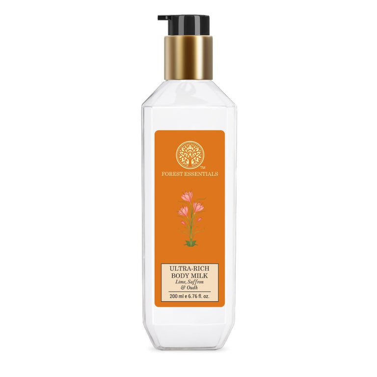 Forest Essentials Ultra-Rich Body Milk Lime Saffron & Oudh - 50 ml