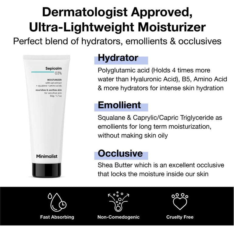 Minimalist Sepicalm 3% + Oat Moisturizer - 50 ml