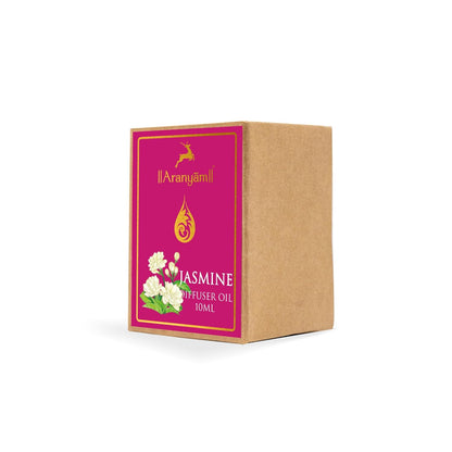 Aranyam Perfumes Natural | Jasmine Diffuser Oil Blend | 100% Natural Aromatic Scent using Pure Essential Oil | Suitable for Living Room Offices Bedroom & Studios | Non-Synthetic & Non-Toxin Fragrance