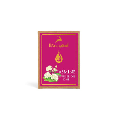 Aranyam Perfumes Natural | Jasmine Diffuser Oil Blend | 100% Natural Aromatic Scent using Pure Essential Oil | Suitable for Living Room Offices Bedroom & Studios | Non-Synthetic & Non-Toxin Fragrance
